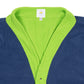 blue and green fleece two person sweater with tag